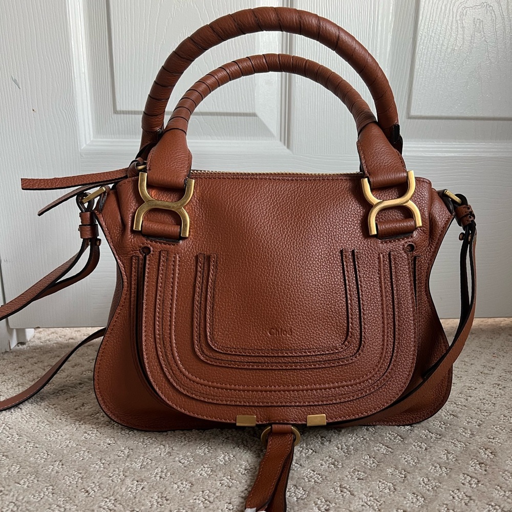 Chloe Brown Leather Satchel with Gold Hardware - Picture 5 of 5